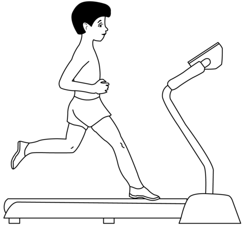 Boy On Training Simulator Coloring Page